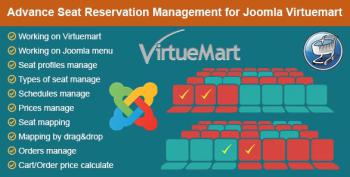 Advance Seat Reservation Management for Joomla Virtuemart